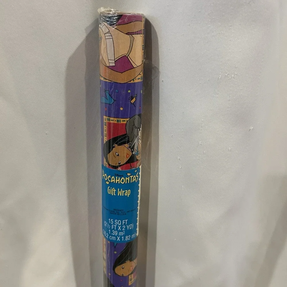 NOS‎ Vintage Disney Pocahontas Gift Wrap Wrapping Paper 1990s Nostalgia 90s